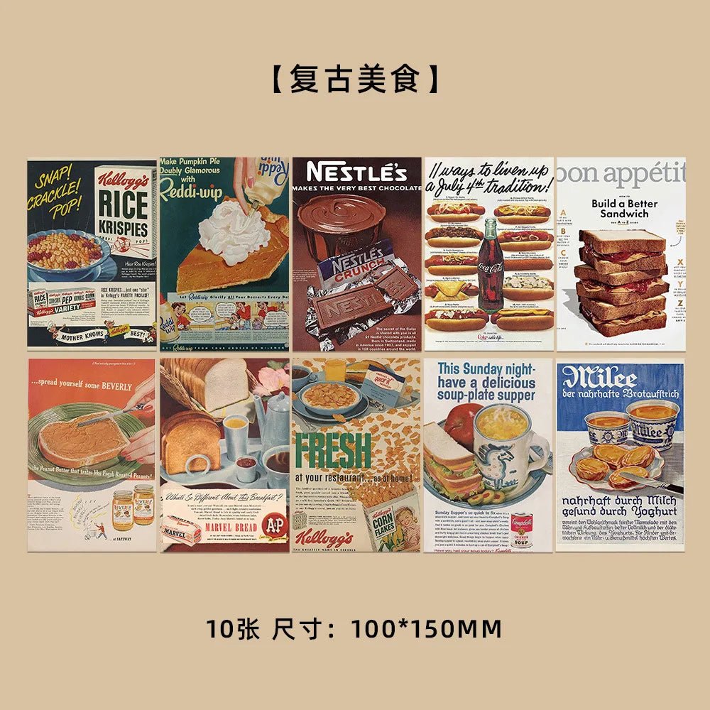 10Pcs Retro Food Poster Art Postcard Modern Home Background Wall Decorative Card Creative Message Photo Props - Fiesta Vellore10Pcs Retro Food Poster Art Postcard Modern Home Background Wall Decorative Card Creative Message Photo PropsFiesta VelloreFiesta Vellore175213585;20251225;1766621681GmCgA10pcsS1da9d12071a14f8aa5c6715866558d735