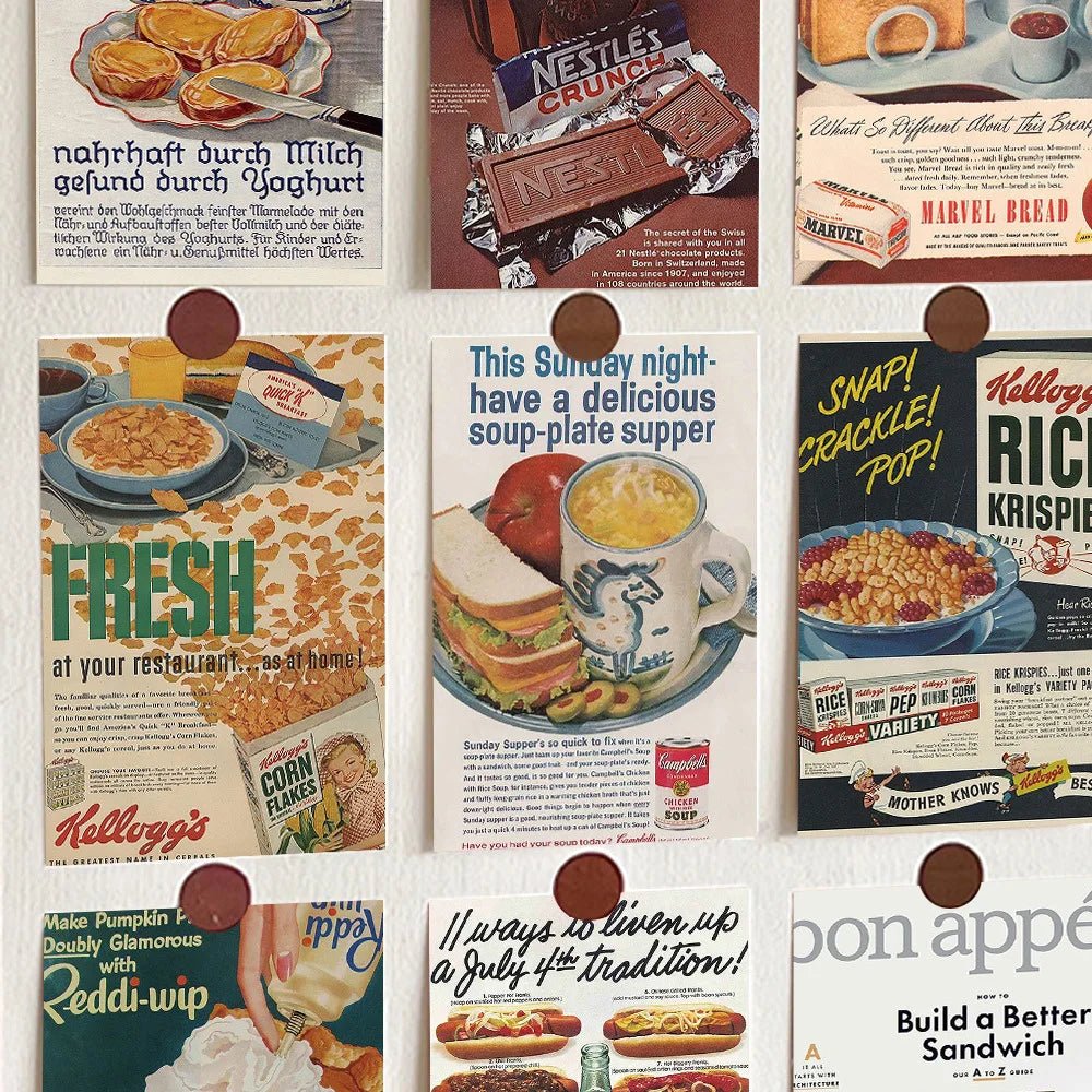 10Pcs Retro Food Poster Art Postcard Modern Home Background Wall Decorative Card Creative Message Photo Props - Fiesta Vellore10Pcs Retro Food Poster Art Postcard Modern Home Background Wall Decorative Card Creative Message Photo PropsFiesta VelloreFiesta Vellore175213585;20251225;1766621681GmCgA10pcsScfbcc717f6604b9882538d590bed61637