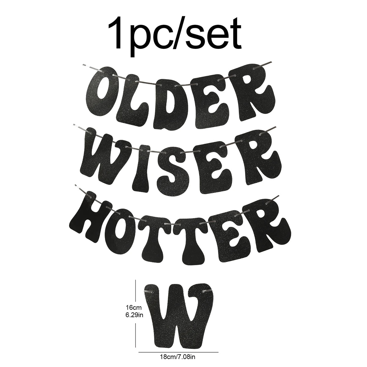 1pc Older Wiser Hotter magic silver onion powder flag disco birthday party decorative banner - Fiesta Vellore1pc Older Wiser Hotter magic silver onion powder flag disco birthday party decorative bannerFiesta VelloreFiesta Vellore175214617;20251225;1766621747RNhynblackS3250db98a8a14341822c5e424dfc986c7