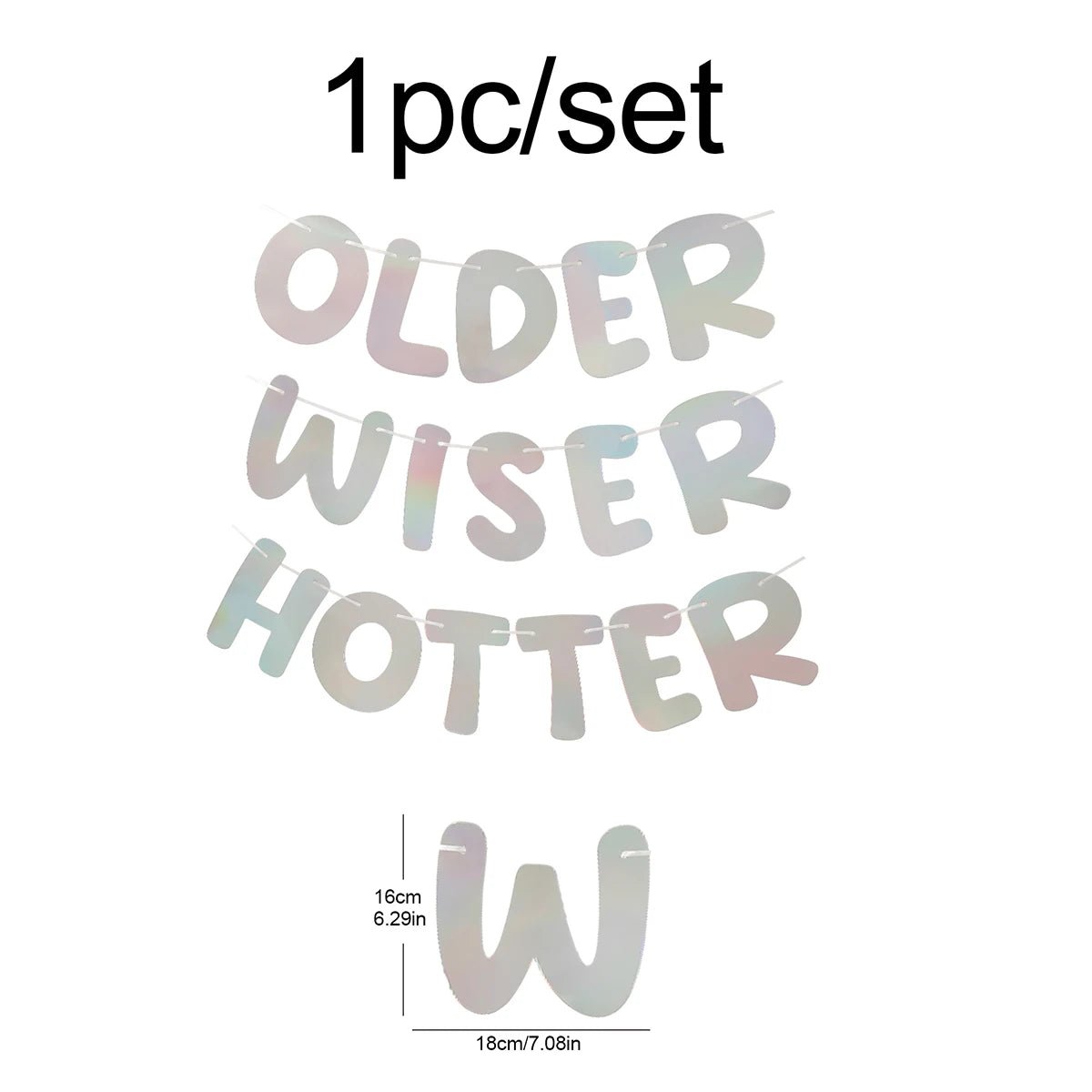 1pc Older Wiser Hotter magic silver onion powder flag disco birthday party decorative banner - Fiesta Vellore1pc Older Wiser Hotter magic silver onion powder flag disco birthday party decorative bannerFiesta VelloreFiesta Vellore175214619;20251225;1766621747cbWxlSilverS1cdd7812aa7147d4b4aeb060040d38aet