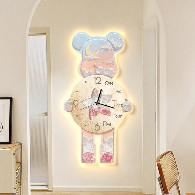 40x21CM Creative Wall Clock Cartoon Fashion Living Room Silent Art Clock Simple Modern Watch Wall Home Decoration Bear - Fiesta Vellore40x21CM Creative Wall Clock Cartoon Fashion Living Room Silent Art Clock Simple Modern Watch Wall Home Decoration BearFiesta VelloreFiesta Vellore175213706;20251225;1766621711t4pWdWithout lightHS683fc23d88f743c3bfa2eaa9218afd37U