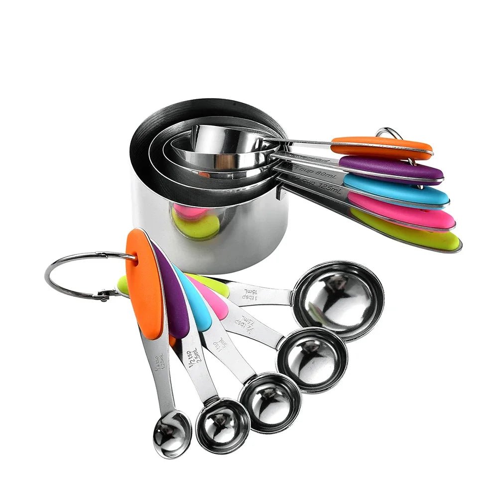 5/10Pcs Stainless Steel Measuring Cups And Spoons Set Kitchen Accessories For Baking Cake Cooking Making Measuring Kitchen Tools - Fiesta Vellore5/10Pcs Stainless Steel Measuring Cups And Spoons Set Kitchen Accessories For Baking Cake Cooking Making Measuring Kitchen ToolsFiesta VelloreFiesta Vellore175212708;20251225;1766621676jkX8810Pcs RainbowS0806f60da95e401595ced2fbfb38effcM