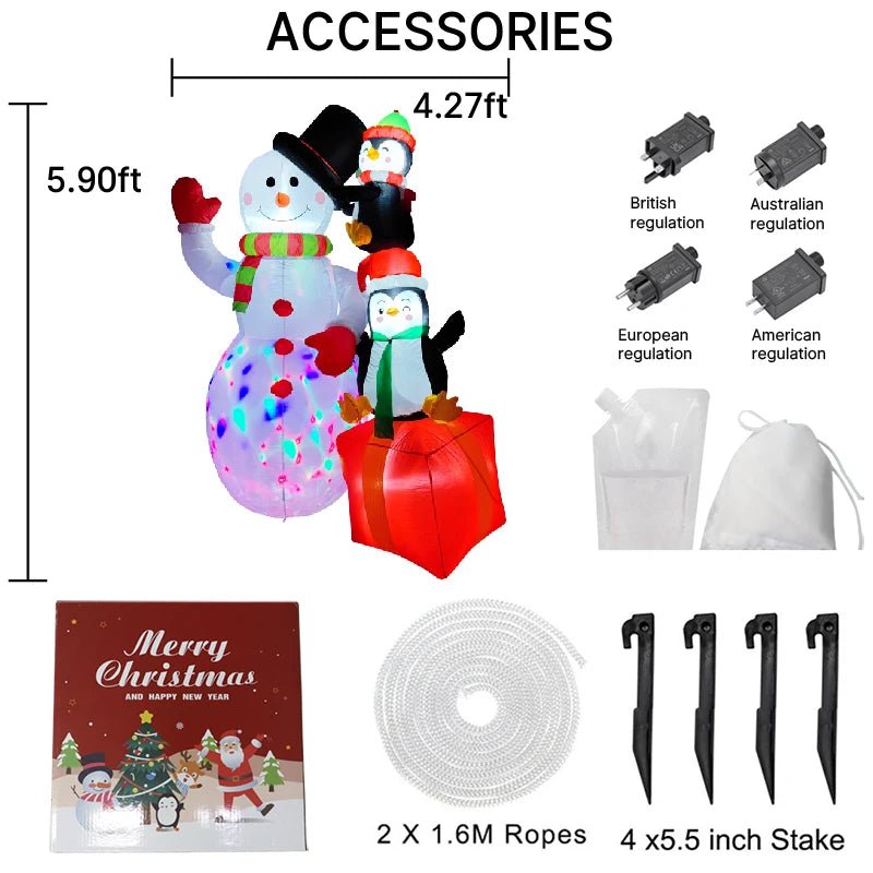 5.9FT Snowman Penguins Stacs Christmas Inflatable Decorations Xmas Ornaments Lights Outdoor Home Yard Holiday Party Decor Toys - Fiesta Vellore5.9FT Snowman Penguins Stacs Christmas Inflatable Decorations Xmas Ornaments Lights Outdoor Home Yard Holiday Party Decor ToysFiesta VelloreFiesta Vellore175214576;20251225;1766621744RL106QM0069 - 79HWEUS51f967723b184096bfad5c920d3e3b02M
