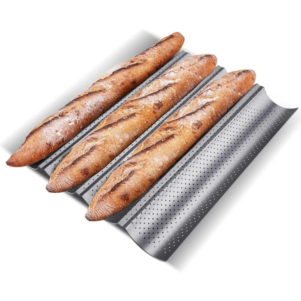 Baguette Bread Pan Nonstick for French Bread Baking Heat Resistant Perforated 4 Loaves Loaf Bake Mold Baguette Tray Baking Tool - Fiesta VelloreBaguette Bread Pan Nonstick for French Bread Baking Heat Resistant Perforated 4 Loaves Loaf Bake Mold Baguette Tray Baking ToolFiesta VelloreFiesta Vellore175212711;20251225;1766621676qAFb7Bread mold SilverS1b6164dbb7ae44d28e72d9bfea9e3fa1w