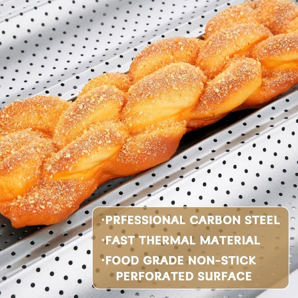 Baguette Bread Pan Nonstick for French Bread Baking Heat Resistant Perforated 4 Loaves Loaf Bake Mold Baguette Tray Baking Tool - Fiesta VelloreBaguette Bread Pan Nonstick for French Bread Baking Heat Resistant Perforated 4 Loaves Loaf Bake Mold Baguette Tray Baking ToolFiesta VelloreFiesta Vellore175212711;20251225;1766621676qAFb7Bread mold SilverSbf249fcb24f64e12baa1e264c3165ecbv