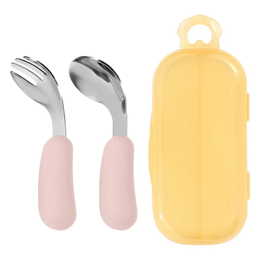 Color Kids 2PCS Silicone Self Feeding Set Stainless Steel Spoon Fork Grip Trainer BPA Free Infant Essentials Baby Newborn Items - Fiesta VelloreColor Kids 2PCS Silicone Self Feeding Set Stainless Steel Spoon Fork Grip Trainer BPA Free Infant Essentials Baby Newborn ItemsFiesta VelloreFiesta Vellore175212764;20251225;17666216777snLNpinkS71cdc5c5e4854b08a7bcd300f733d81e4