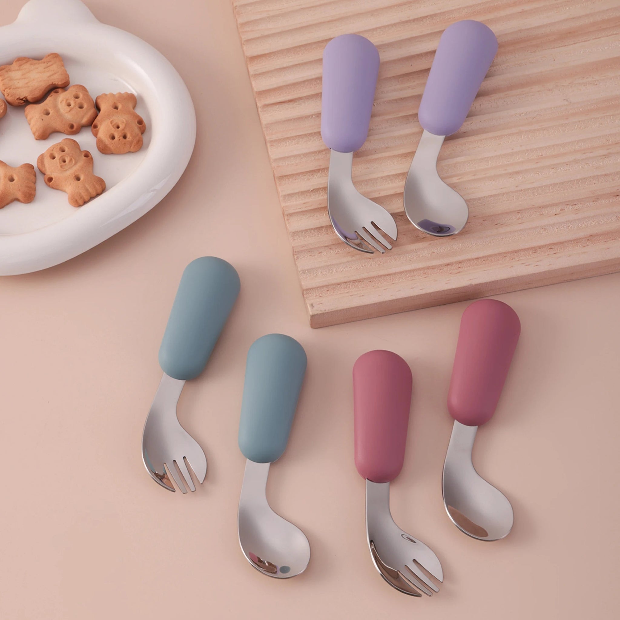 Color Kids 2PCS Silicone Self Feeding Set Stainless Steel Spoon Fork Grip Trainer BPA Free Infant Essentials Baby Newborn Items - Fiesta VelloreColor Kids 2PCS Silicone Self Feeding Set Stainless Steel Spoon Fork Grip Trainer BPA Free Infant Essentials Baby Newborn ItemsFiesta VelloreFiesta Vellore175212764;20251225;17666216777snLNpinkS5b574bb8cefc466c96cf09b2e9a24f4b0