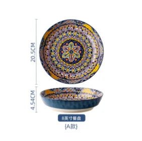 Dishes set ceramic tableware Bohemian retro salad rice bowl Binaural noodle bowl household handle baking tray - Fiesta VelloreDishes set ceramic tableware Bohemian retro salad rice bowl Binaural noodle bowl household handle baking trayFiesta VelloreFiesta Vellore175212695;20251225;1766621672B69BB8 inchS225750f20e3e4775b9475feb68e4b023G