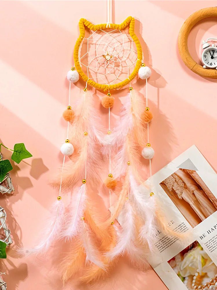Dream Catcher Hand - woven Outdoor Garden Wind Chimes Pink Feather Bedroom Hanging Ornaments Wall Decor Birthday Christmas Gifts - Fiesta VelloreDream Catcher Hand - woven Outdoor Garden Wind Chimes Pink Feather Bedroom Hanging Ornaments Wall Decor Birthday Christmas GiftsFiesta VelloreFiesta Vellore175212240;20251225;1766621657O5KkMOrange With LightSdb00f87c617b4b22a469fa7612de56ad4