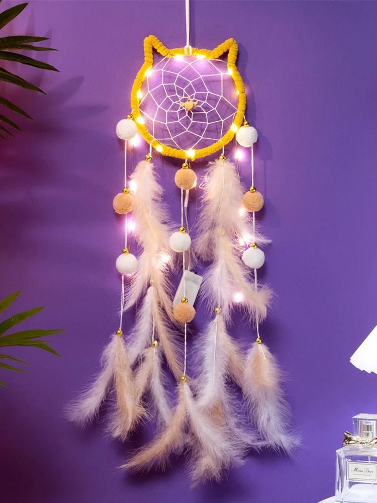 Dream Catcher Hand - woven Outdoor Garden Wind Chimes Pink Feather Bedroom Hanging Ornaments Wall Decor Birthday Christmas Gifts - Fiesta VelloreDream Catcher Hand - woven Outdoor Garden Wind Chimes Pink Feather Bedroom Hanging Ornaments Wall Decor Birthday Christmas GiftsFiesta VelloreFiesta Vellore175212240;20251225;1766621657O5KkMOrange With LightS249545354b88418cabf9c0bb33b84b7eB