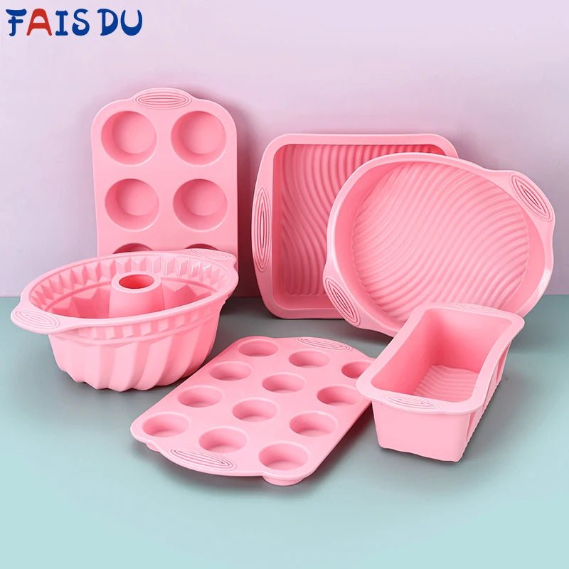 FAIS DU Pink Nonstick Silicone Bakeware Set Baking Cake Pan for Pastry Cake Muffin Cupcake Bread Molds Baking Accessories Tools - Fiesta VelloreFAIS DU Pink Nonstick Silicone Bakeware Set Baking Cake Pan for Pastry Cake Muffin Cupcake Bread Molds Baking Accessories ToolsFiesta VelloreFiesta Vellore175212754;20251225;1766621677LUxOLRound Mold SetS713efdccce4b4e1db3926bb1d533bb44i
