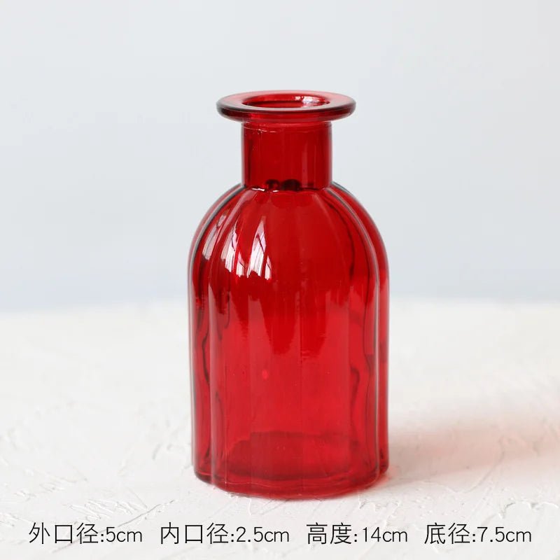 Glass Vase Living Room Decoration Small Fresh Flower Vases For Homes Table Bedroom Decor Modern Terrarium Home Accessories - Fiesta VelloreGlass Vase Living Room Decoration Small Fresh Flower Vases For Homes Table Bedroom Decor Modern Terrarium Home AccessoriesFiesta VelloreFiesta Vellore175212256;20251225;1766621657bzhz2D RedSdbf590497b894baea109fba6efb02f6ay