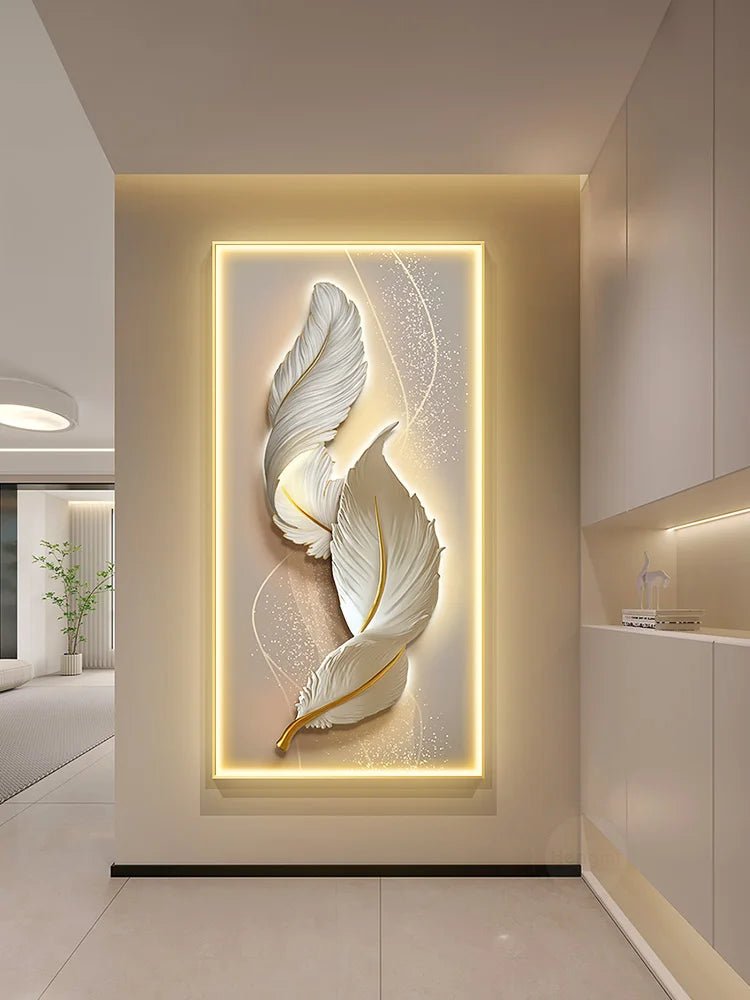 Modern Creative Wall Decoration Feather Art Hanging Painting Remote LED Wall Lamp Bedroom Study Living Room Dining Room Foyer - Fiesta VelloreModern Creative Wall Decoration Feather Art Hanging Painting Remote LED Wall Lamp Bedroom Study Living Room Dining Room FoyerFiesta VelloreFiesta Vellore175212911;20251225;1766621680n52HAH80CM - W40CMStyle DRemote dimming|Gold photo frameS0dfb0820c90b42bdbb33067139d7d034i