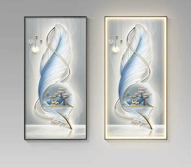 Modern Creative Wall Decoration Feather Art Hanging Painting Remote LED Wall Lamp Bedroom Study Living Room Dining Room Foyer - Fiesta VelloreModern Creative Wall Decoration Feather Art Hanging Painting Remote LED Wall Lamp Bedroom Study Living Room Dining Room FoyerFiesta VelloreFiesta Vellore175212911;20251225;1766621680n52HAH80CM - W40CMStyle DRemote dimming|Gold photo frameS8bc09b7def294e11a5147d9a8ebd7743b