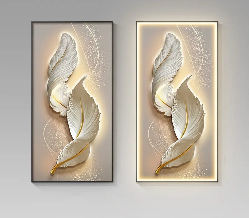 Modern Creative Wall Decoration Feather Art Hanging Painting Remote LED Wall Lamp Bedroom Study Living Room Dining Room Foyer - Fiesta VelloreModern Creative Wall Decoration Feather Art Hanging Painting Remote LED Wall Lamp Bedroom Study Living Room Dining Room FoyerFiesta VelloreFiesta Vellore175212914;20251225;17666216805ZButH80CM - W40CMStyle ARemote dimming|Gold photo frameSb3781c1f0e734a0b85dd5ae667e1e1d9G