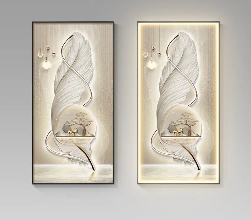 Modern Creative Wall Decoration Feather Art Hanging Painting Remote LED Wall Lamp Bedroom Study Living Room Dining Room Foyer - Fiesta VelloreModern Creative Wall Decoration Feather Art Hanging Painting Remote LED Wall Lamp Bedroom Study Living Room Dining Room FoyerFiesta VelloreFiesta Vellore175212915;20251225;17666216800k64FH80CM - W40CMStyle ERemote dimming|Gold photo frameS917863ae1b19498ead9a7e0f48cbd0d1I