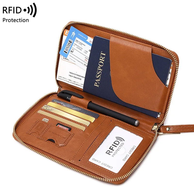 New Leather Passport Cover RFID Blocking Card Holder Zipper Wallet Travel Essentials Phone Bag International Travel Accessories - Fiesta VelloreNew Leather Passport Cover RFID Blocking Card Holder Zipper Wallet Travel Essentials Phone Bag International Travel AccessoriesFiesta VelloreFiesta Vellore175212788;20251225;1766621678zgF3DDark BlueS914fbd564f754dd59a166ff6d72777b8E