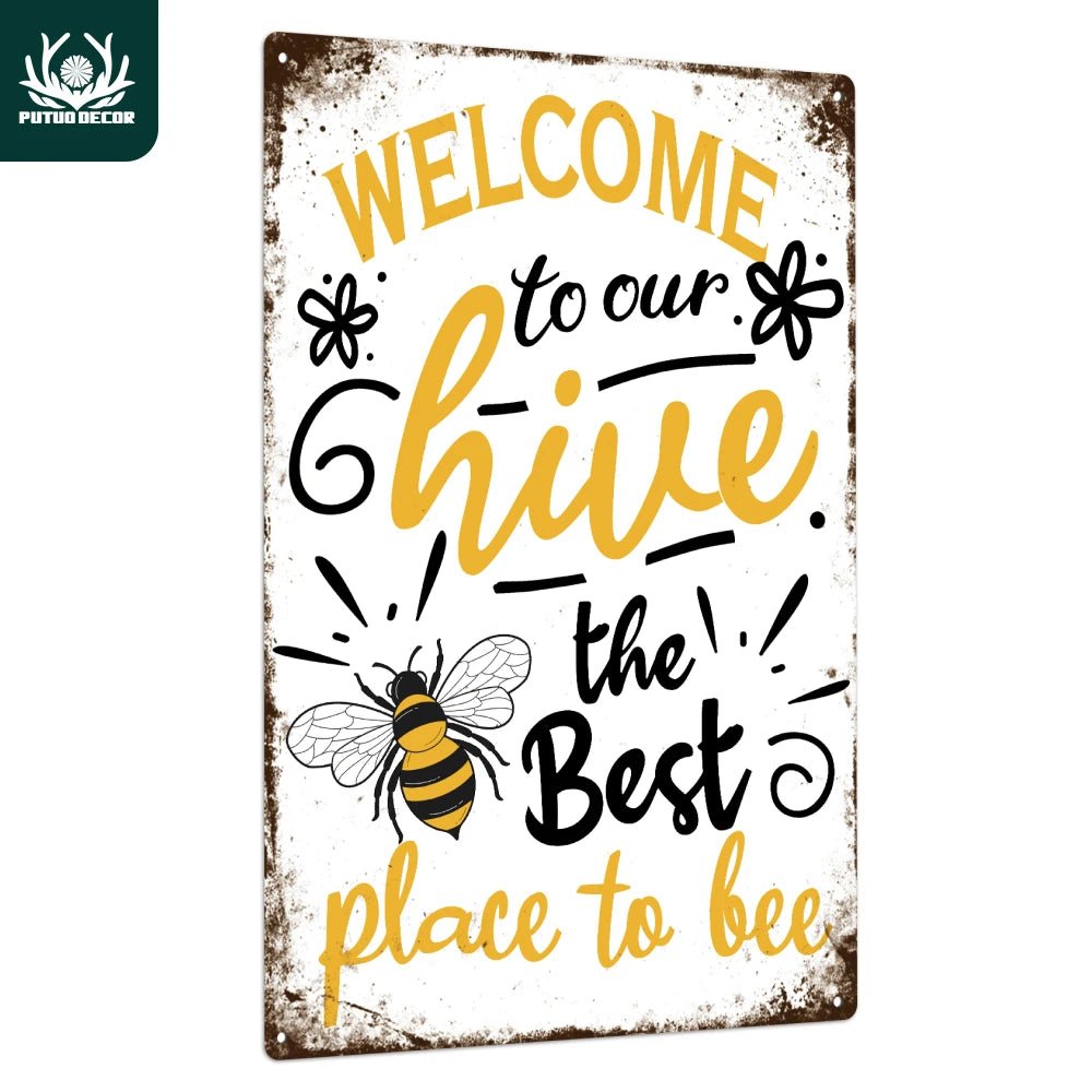 Putuo Decor Welcome Metal Signs, Tin Plaque Painting Retro Bee Decoration Plate Iron Wall Art Decor for Home Bedroom Farm - Fiesta VellorePutuo Decor Welcome Metal Signs, Tin Plaque Painting Retro Bee Decoration Plate Iron Wall Art Decor for Home Bedroom FarmFiesta VelloreFiesta Vellore175212549;20251225;1766621665WePtk20x30cmM001MT - 0000475United StatesS700a26c9d33c4fc991958111299a4318o