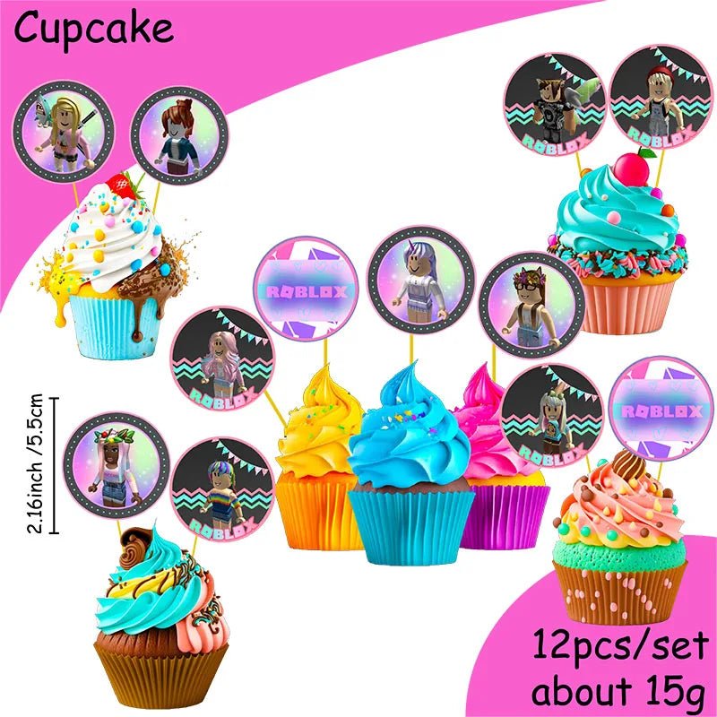 Roblox Girl Decorations for Purple pink Party Banner Birthday Balloons Tablecloths Cake Topper Napkins Tableware Kid Gift Supply - Fiesta VelloreRoblox Girl Decorations for Purple pink Party Banner Birthday Balloons Tablecloths Cake Topper Napkins Tableware Kid Gift SupplyFiesta VelloreFiesta Vellore175214598;20251225;1766621745cWj7zCake fork 12pcsSf6ce06c147944ac6b3620e452070b7ca9