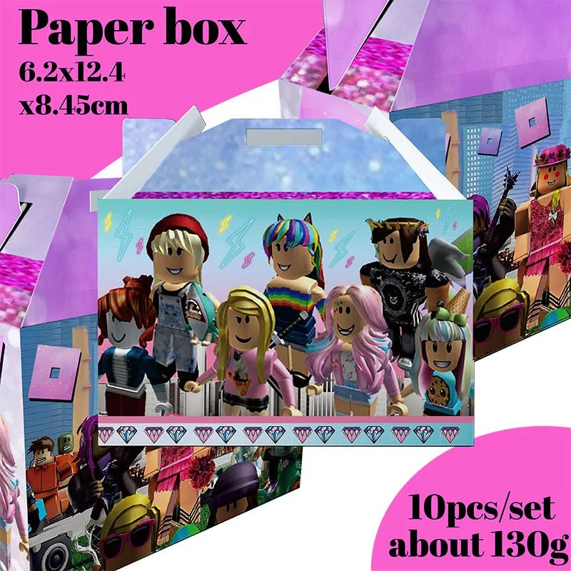 Roblox Girl Decorations for Purple pink Party Banner Birthday Balloons Tablecloths Cake Topper Napkins Tableware Kid Gift Supply - Fiesta VelloreRoblox Girl Decorations for Purple pink Party Banner Birthday Balloons Tablecloths Cake Topper Napkins Tableware Kid Gift SupplyFiesta VelloreFiesta Vellore175214594;20251225;1766621745VXknTPaper box 10pcsSc9d0a01e29d546119f3b2e89c74e5e51B