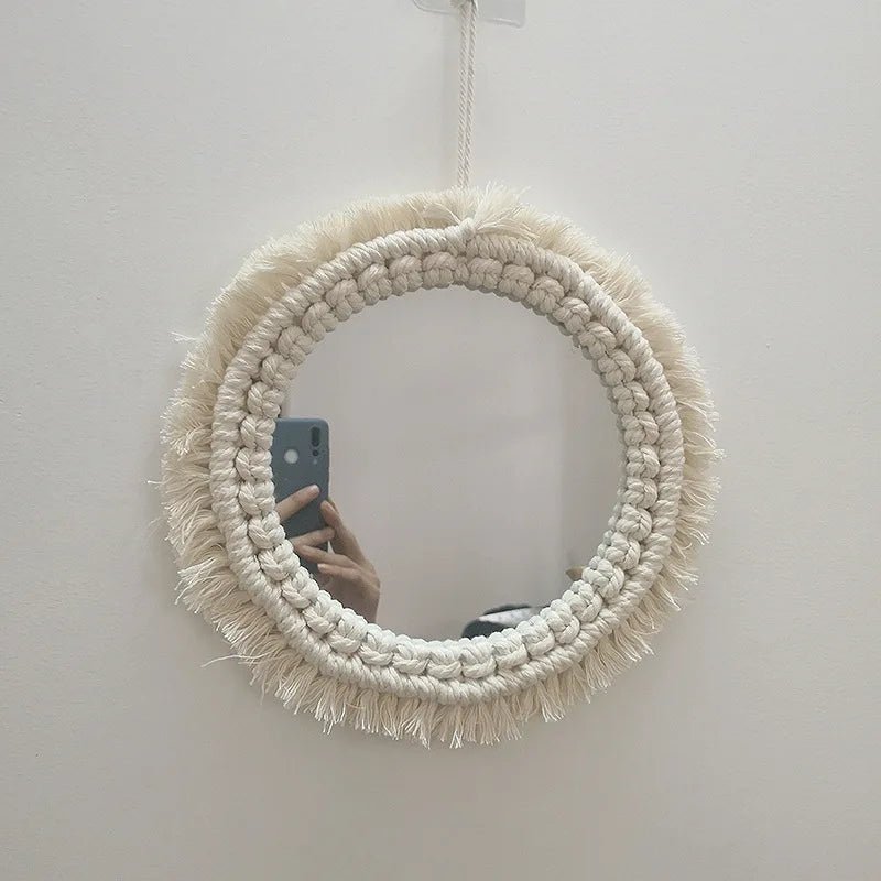 Round Mirror Wall Decor Macrame Boho Room Decor Wall Mirrors for Living Room Bedroom Decoration Mirror Bathroom Home Decoration - Fiesta VelloreRound Mirror Wall Decor Macrame Boho Room Decor Wall Mirrors for Living Room Bedroom Decoration Mirror Bathroom Home DecorationFiesta VelloreFiesta Vellore175212267;20251225;1766621658NycH7round mirror M01046S695440d254fe4e65905c938a9caf31a73