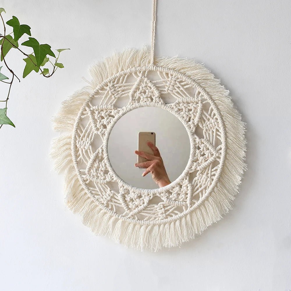 Round Mirror Wall Decor Macrame Boho Room Decor Wall Mirrors for Living Room Bedroom Decoration Mirror Bathroom Home Decoration - Fiesta VelloreRound Mirror Wall Decor Macrame Boho Room Decor Wall Mirrors for Living Room Bedroom Decoration Mirror Bathroom Home DecorationFiesta VelloreFiesta Vellore175212265;20251225;1766621658rHfECround mirror M0767S9ba6509aaee24c89bb51f5b8e576ebb1L