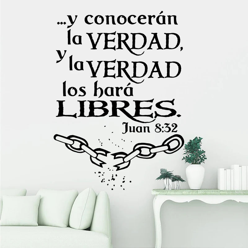 Spanish Christian Bible Verse Juan 8:32 Wall Sticker Religion Inspirational Qutoe Truth Wall Decal Bedroom Vinyl Decor - Fiesta VelloreSpanish Christian Bible Verse Juan 8:32 Wall Sticker Religion Inspirational Qutoe Truth Wall Decal Bedroom Vinyl DecorFiesta VelloreFiesta Vellore175212440;20251225;1766621662SxleD45cmhighx33cmwideRedH8348e5c7646a4bcb97e3d0a22fc6e21cR