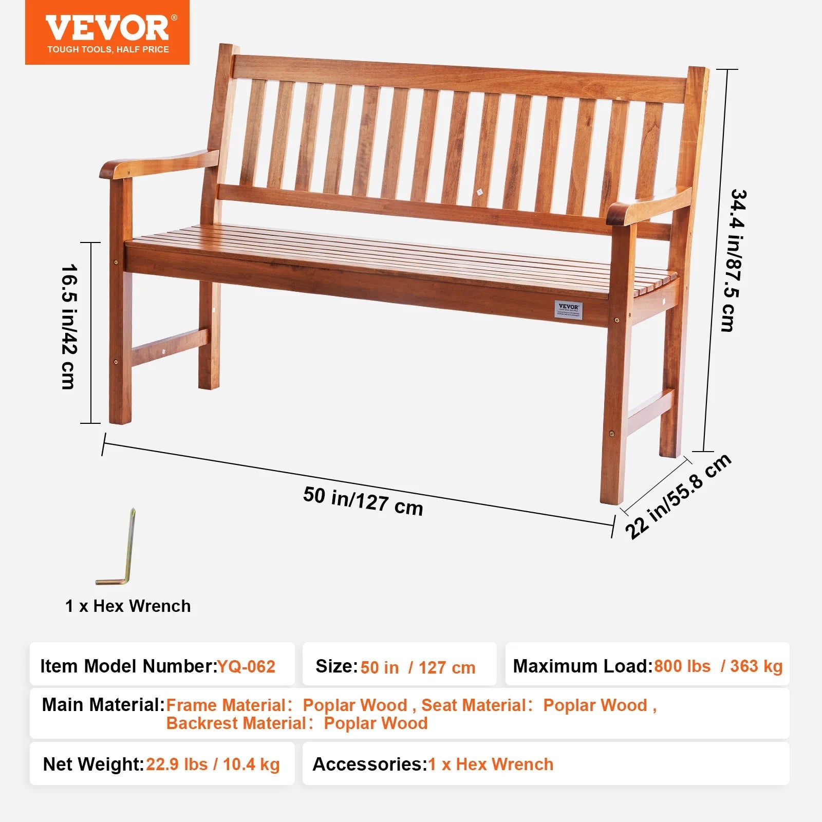 SucceBuy Outdoor Bench Wooden Metal Garden Bench for Outdoors 480 lbs Load Capacity Bench Outdoor Garden Park Bench - Fiesta VelloreSucceBuy Outdoor Bench Wooden Metal Garden Bench for Outdoors 480 lbs Load Capacity Bench Outdoor Garden Park BenchFiesta VelloreFiesta Vellore175213957;20251225;1766621711TVeYvWooden 50 InchescanadaS06656adf1bc94f0fad0104fdaa52cf8ag