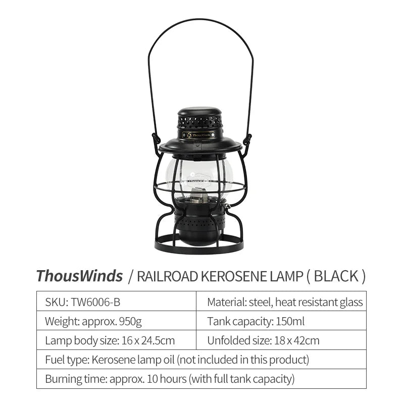 ThousWinds Railroad Camping Lantern Outdoor Lights Emotion Vintage Kerosene Oil Lamp for Travel Picnic Lighting Camping Supplies - Fiesta VelloreThousWinds Railroad Camping Lantern Outdoor Lights Emotion Vintage Kerosene Oil Lamp for Travel Picnic Lighting Camping SuppliesFiesta VelloreFiesta Vellore175214250;20251225;1766621721mx2CYTW6006 - BS5dc56f7149a844fd80d212516841809ew