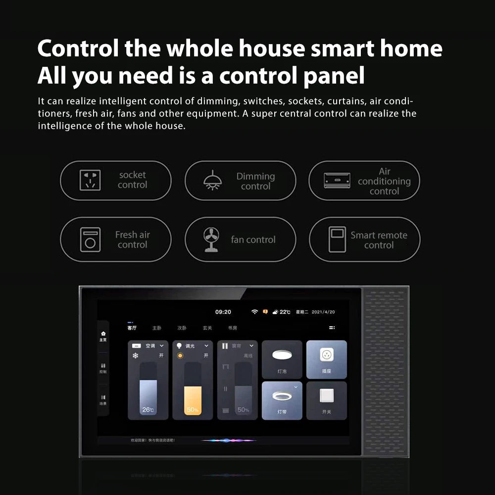 Tuya Smart Home Control Panel Controls All Tuya Smart Products Such As Home Smart Speakers and Lights Smart Home Automation - Fiesta VelloreTuya Smart Home Control Panel Controls All Tuya Smart Products Such As Home Smart Speakers and Lights Smart Home AutomationFiesta VelloreFiesta Vellore175212229;20251225;1766621656k8We16.8 inchesS958f5c1322744eb4bc4f30aa1015c96fw