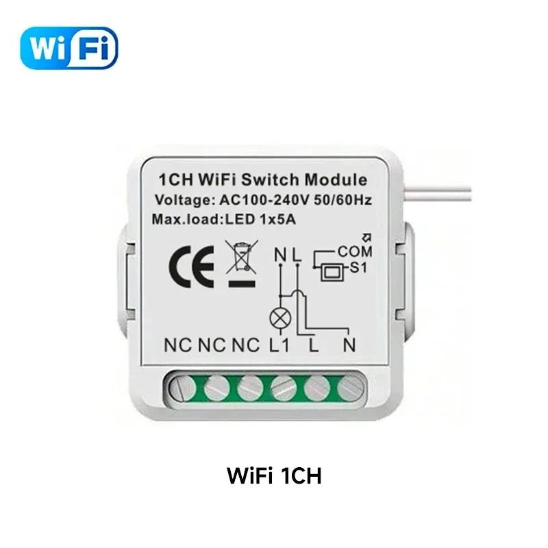 Tuya Wifi/ZigBee Smart Switch Module 1 - 4CH NeutralWire Required Smart Home DIY Light Breaker Works with Alexa Google Home - Fiesta VelloreTuya Wifi/ZigBee Smart Switch Module 1 - 4CH NeutralWire Required Smart Home DIY Light Breaker Works with Alexa Google HomeFiesta VelloreFiesta Vellore175212107;20251225;1766621652a641SWifi 1CHS4b7818d8870447e687665c3239ff285fF