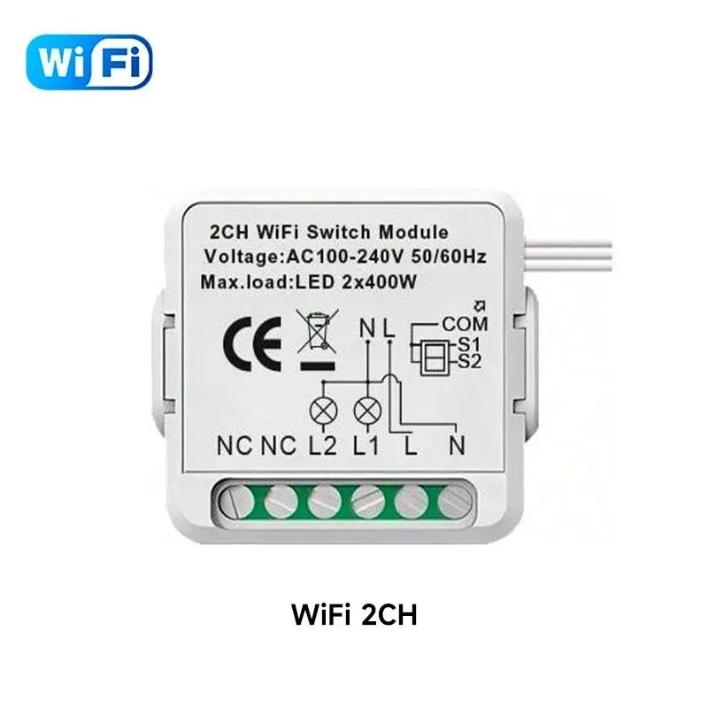 Tuya Wifi/ZigBee Smart Switch Module 1 - 4CH NeutralWire Required Smart Home DIY Light Breaker Works with Alexa Google Home - Fiesta VelloreTuya Wifi/ZigBee Smart Switch Module 1 - 4CH NeutralWire Required Smart Home DIY Light Breaker Works with Alexa Google HomeFiesta VelloreFiesta Vellore175212109;20251225;1766621652WkYHLWifi 2CHS090cee1ba99247ac94583032c6855abep