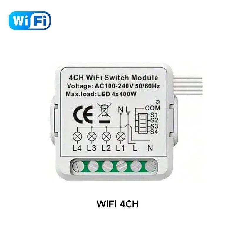 Tuya Wifi/ZigBee Smart Switch Module 1 - 4CH NeutralWire Required Smart Home DIY Light Breaker Works with Alexa Google Home - Fiesta VelloreTuya Wifi/ZigBee Smart Switch Module 1 - 4CH NeutralWire Required Smart Home DIY Light Breaker Works with Alexa Google HomeFiesta VelloreFiesta Vellore175212106;20251225;1766621652NP4VyWifi 4CHSf6a6e4055a5e48ada4e31932cf11a8df7